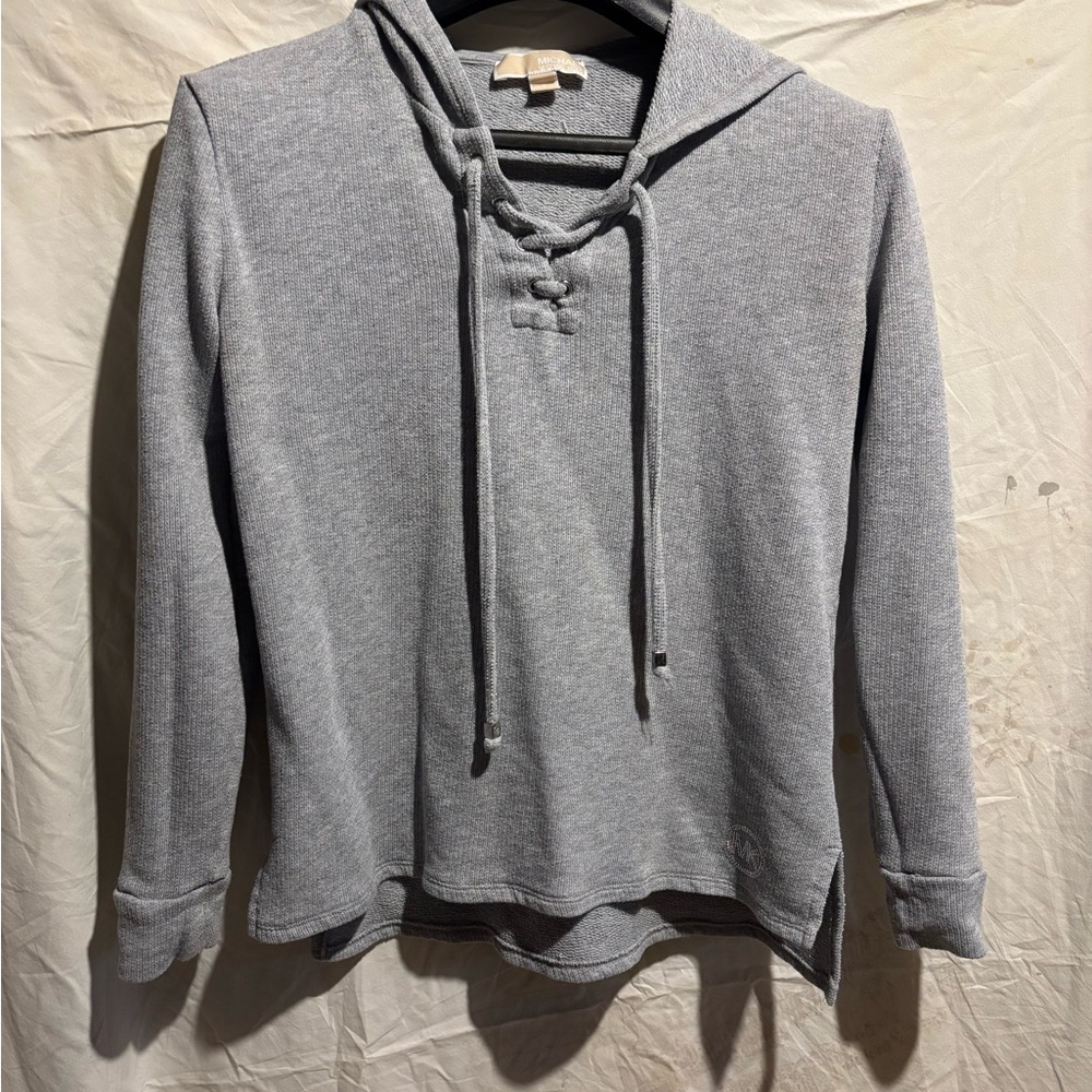 Michael Kors Hooded Light Gray Knit Sweater